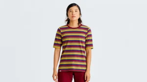 Damskie Specialized T-Shirty*Women's /Fjällräven Cotton Striped Short Sleeve Tee